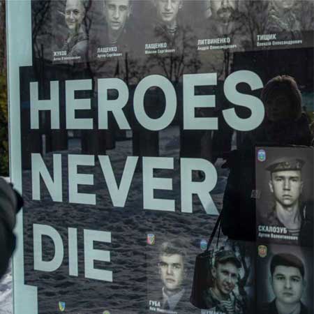Memorial Wall with words - Heroes Never Die