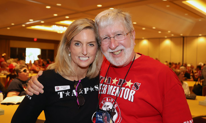 Volunteer Andy Weiss and Kim Ruocco