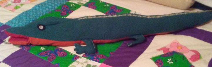 Michael's stuffed alligator