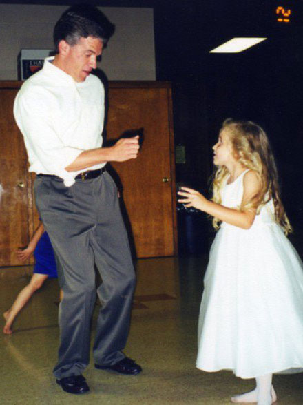 Kaitlyn and father Alan dancing