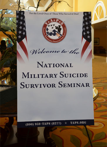 National Military Suicide Survivor Seminar welcome sign