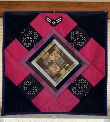 quilt of Courtney's dress blues