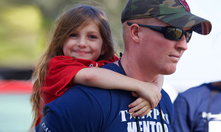 volunteer Military Mentor served as a companion to a child at the San Diego Regional Seminar and Good Grief Camp