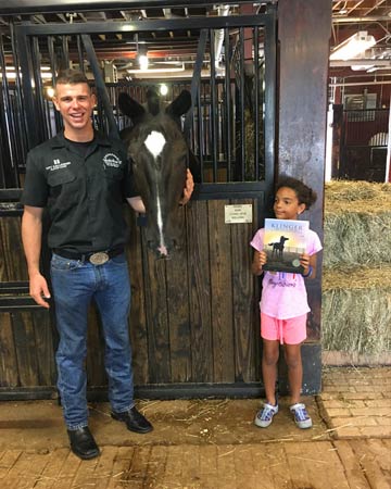 Arianna Bryant visited the horses of the U.S. Army Caisson Platoon at Fort Myer” Arianna says.