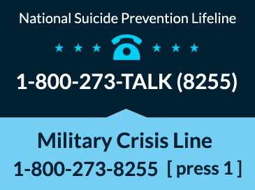 Suicide Lifeline 1-800-273-TALK (8255) Military Press 1