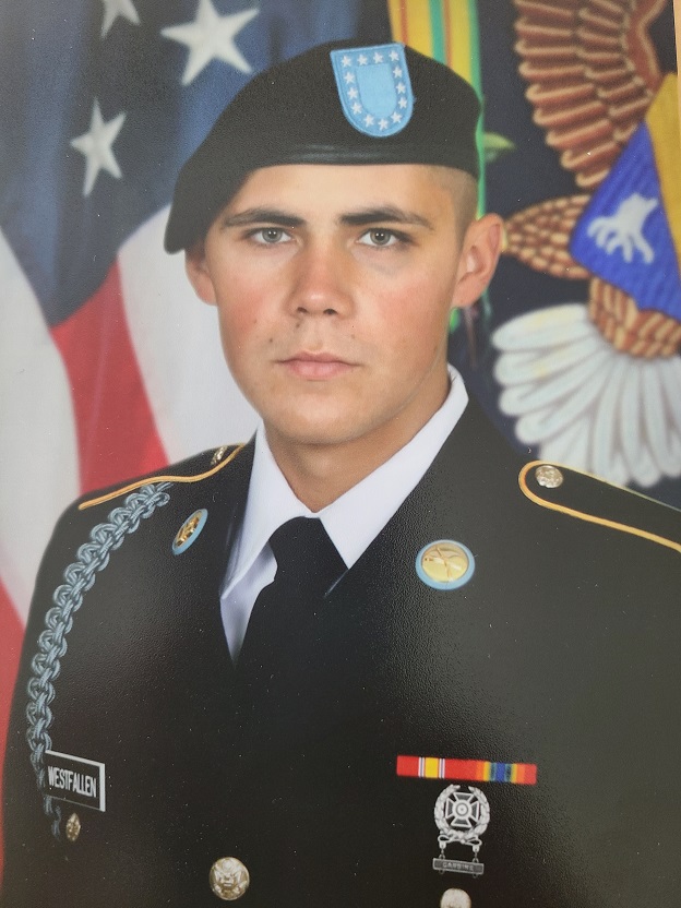 Andrew S Westfallen, Private First Class, Illinois Army National Guard, Infantry