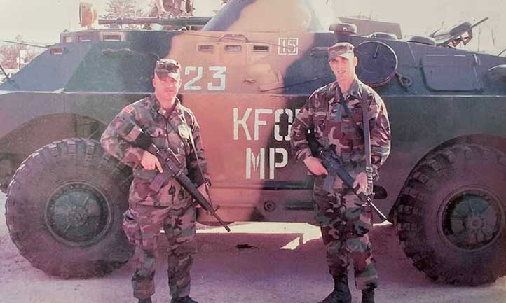 Military Times News - At right, U.S. Army Reservist Robert F. Wieners, Jr., at Camp Bondsteel Army Base in Ferizaj Kosovo in 2002.