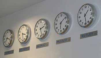 Clocks on wall