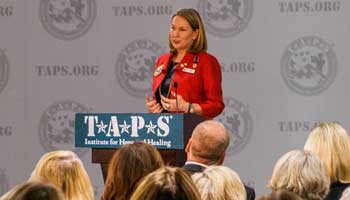 Bonnie at podium