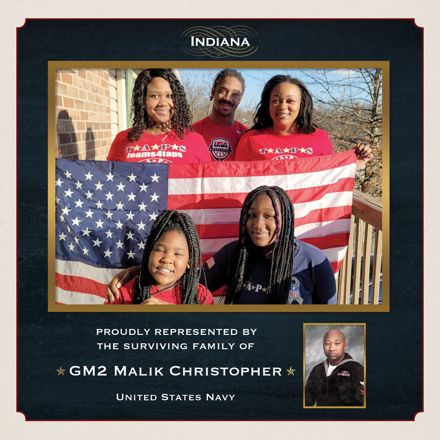 Family of Second Class Gunners Mate Petty Officer  Malik Christopher