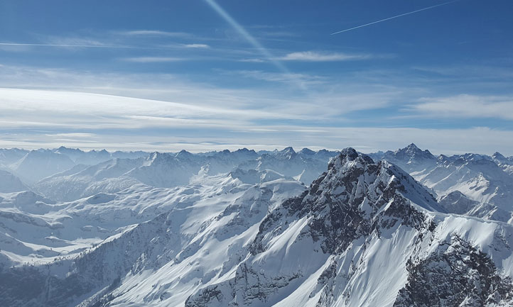 winter mountain scene