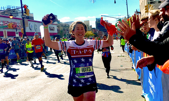 New York City Marathon Team TAPS Runner