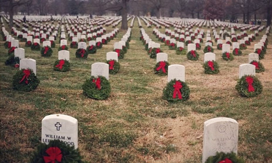 Wreaths at Arlington National Cemetery