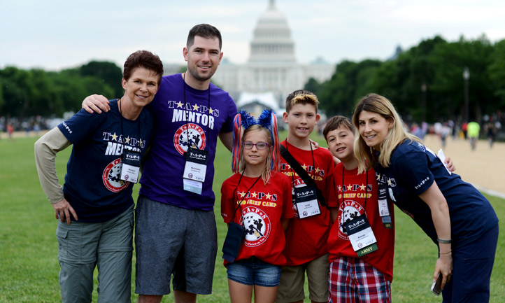 Military mentors and TAPS kids in Washington, D.C.