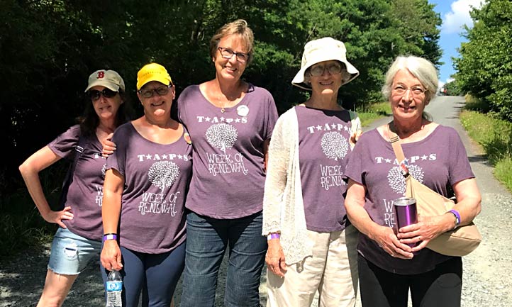 Surviving Women in on walking trail