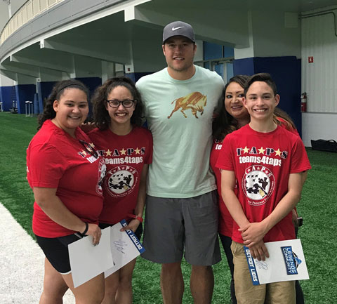 TAPS family with Detroit Lions 