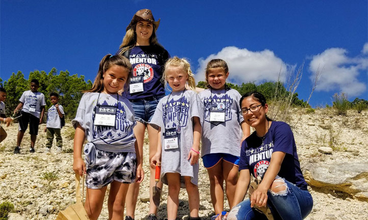 Campers and mentors at Texas Campout 2018