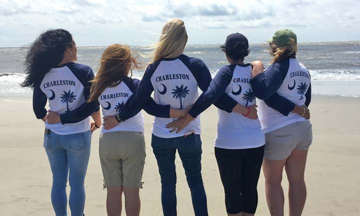 Surviving Women looking out at ocean