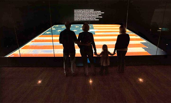 American flag in National Museum of American History