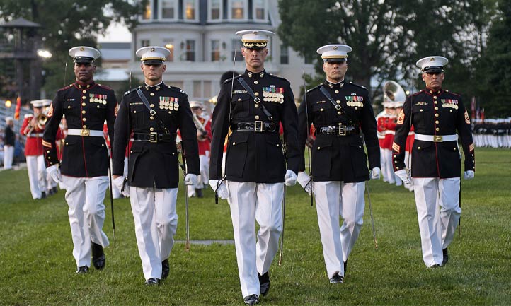 retirement ceremony at Marine Barracks Washington