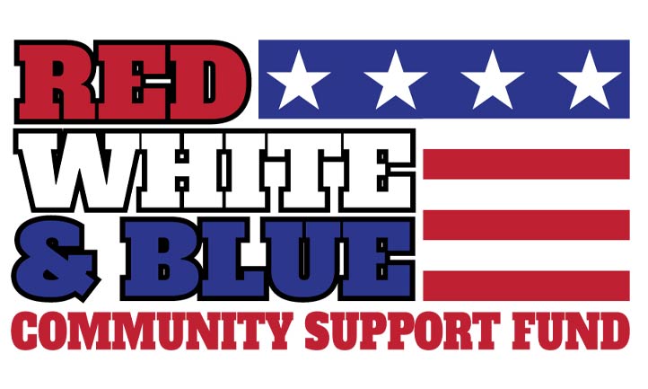 Red White and Blue Community Support Fund Logo