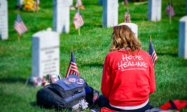 TAPS Survivor at Arlington cemetery