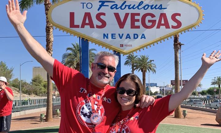 TAPS Survivors in front of Las Vegas sign