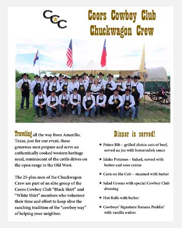 About Coors Cowboy Club Chuckwagon Crew