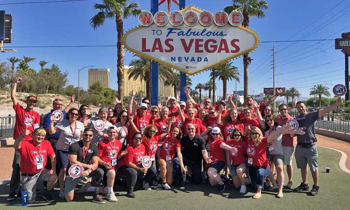 TAPS Survivors in front of Las Vegas sign