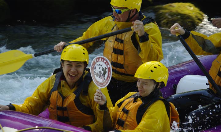 Young Adults White Water Rafting