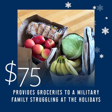 $75 Buys a groceries for a Military Family