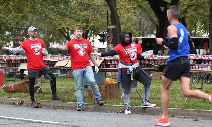 water station at running event