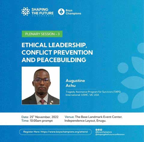 Plenary Session 3 will be on Ethical Leadership, Conflict Prevention and Peacebuilding 