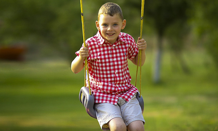 boy on swing