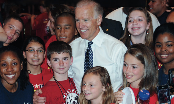 TAPS Magazine summer 2012 cover, surviving military kids with Vice President Biden