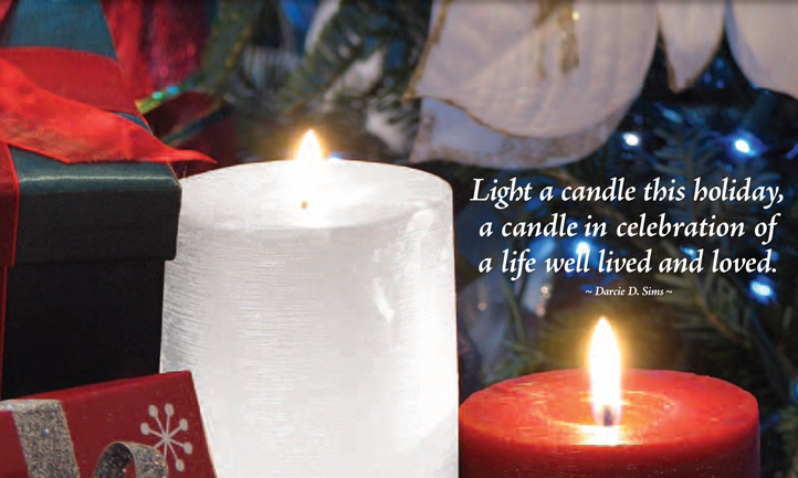 TAPS Magazine winter 2012 cover, Christmas candles