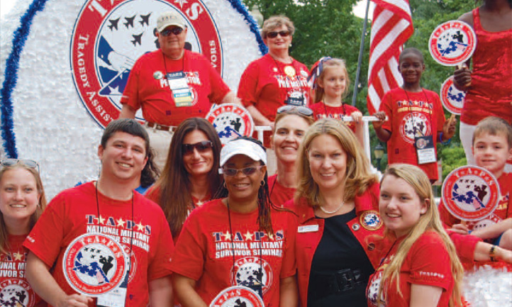 TAPS Magazine summer 2013 cover, military survivors at memorial day parade in d.c.
