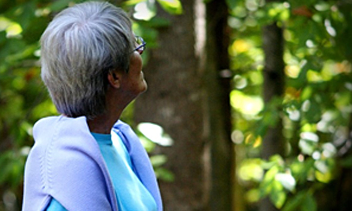 Woman Looking Up