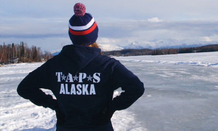 TAPS Magazine winter 2015 cover, surviving widow at Alaska retreat