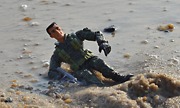 Toy Soldier on Beach
