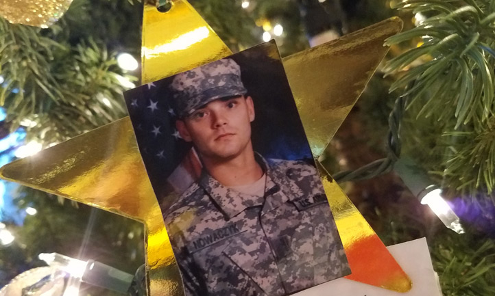 Ornament with photo of fallen service member