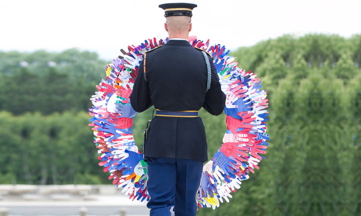 TAPS Magazine Summer 2017 Cover, Laying of TAPS Wreath at Arlington Cemetery