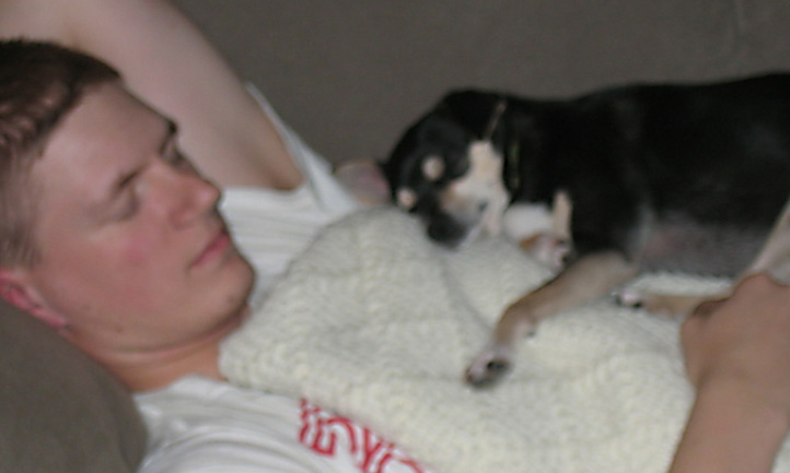 Stephen and his dog