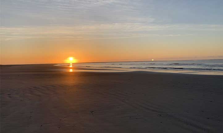 Carolina coast at sunset