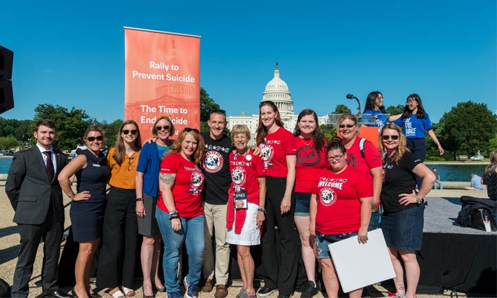TAPS survivors, staff, and volunteers joined a rally at the U.S. Capitol this week focused on suicide prevention