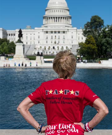 TAPS Supporter looks out at Capitol Hill