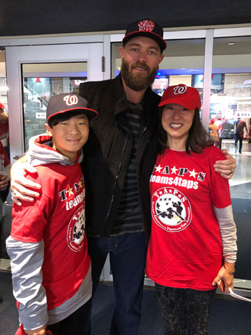 Elliot Kim and Soo Kim met with former Nationals Player Jayson Werth