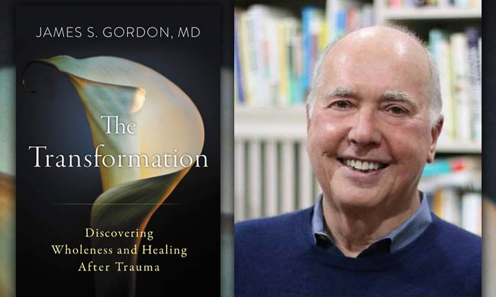 The Transformation Book cover and photo of Dr. James Gordon