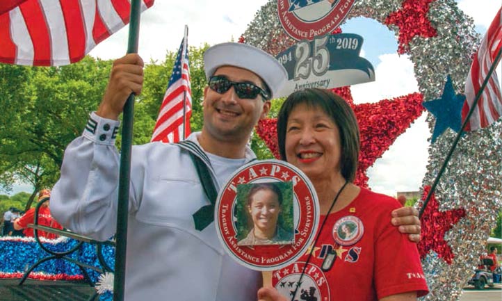 TAPS Magazine summer 2019 cover, taps survivors at memorial day parade