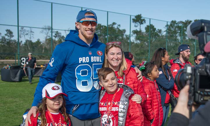 Romero family at the NFL Pro Bowl.  Left to Right: Gracie, George Kettle, Liam and Christina.  